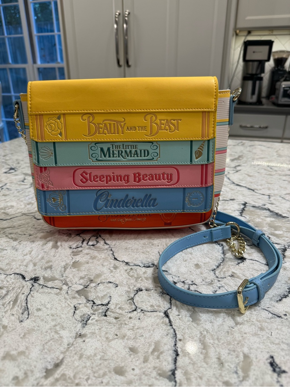 Disney Loungefly Princess Books Classics Crossbody Bag Storybook Stack Purse